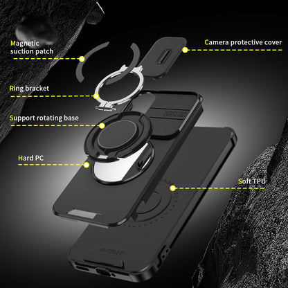 Vivo V70 FE 5G Luxury Magnetic Ring Stand Armor Case