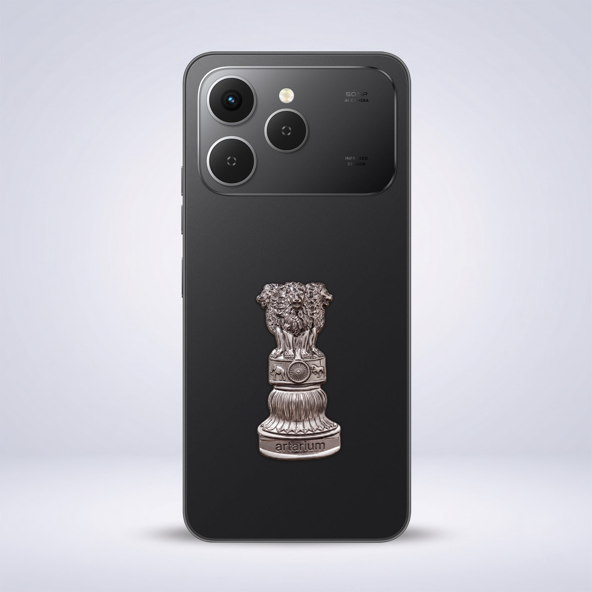 Tecno Spark 40 5G Compatible Satyamev Jayate 3D Metal Emblem Sticker