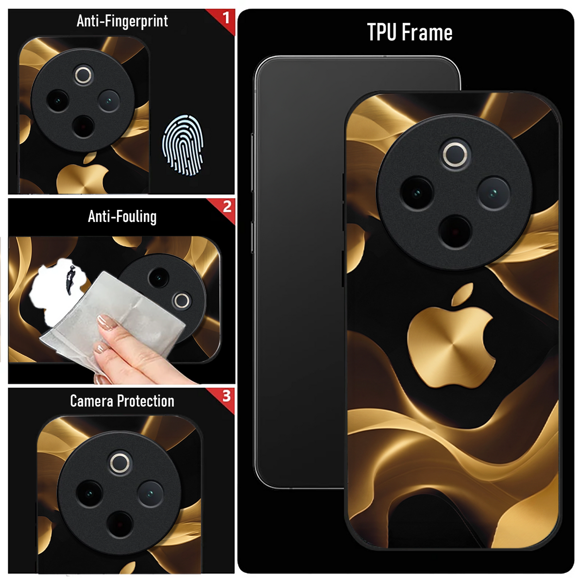 Vivo T4 5G Luxury Wave Acrylic Glass Back Case