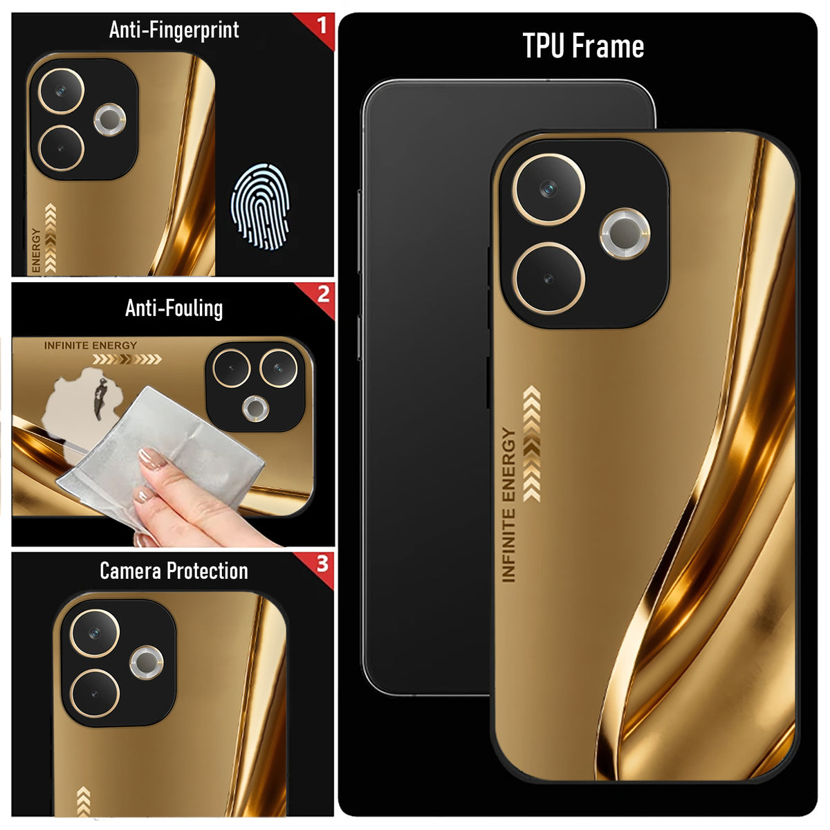 Oppo A5 Pro 5G Luxury Infinity Energy Acrylic Glass Back Case