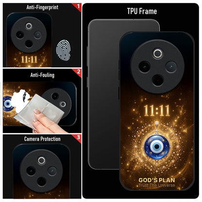 Vivo T4 5G God’s Plan Evil Eye Acrylic Glass Back Case