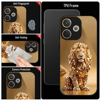 Oppo A5 Pro 5G Luxury Lion Acrylic Glass Back Case