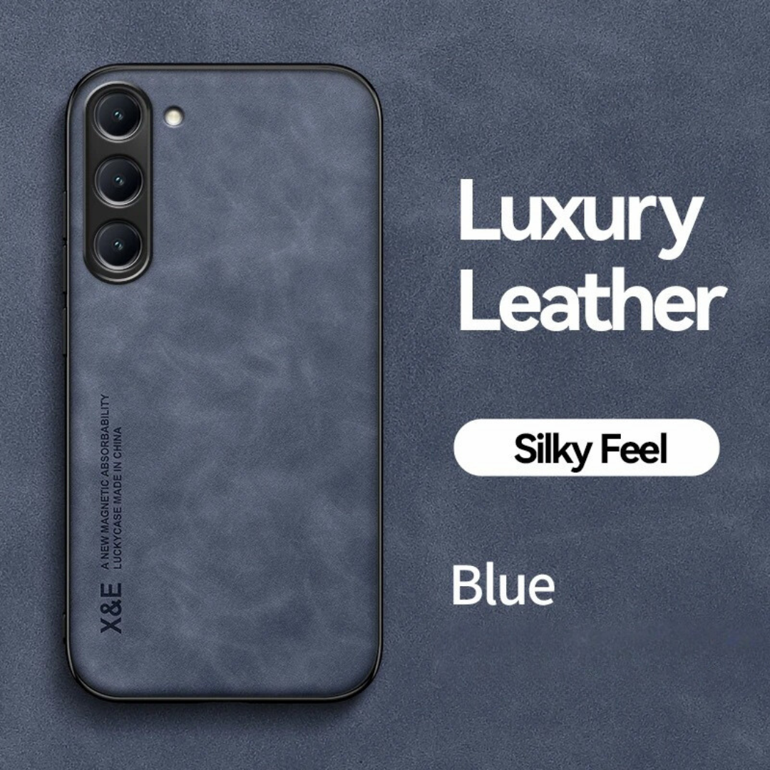 Samsung Galaxy A35 5G Comfortable Touch Sheepskin Leather Case blue