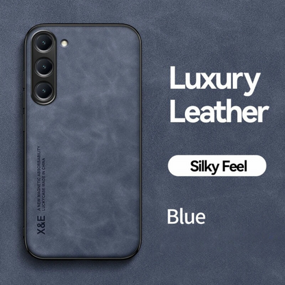 Samsung Galaxy A35 5G Comfortable Touch Sheepskin Leather Case blue