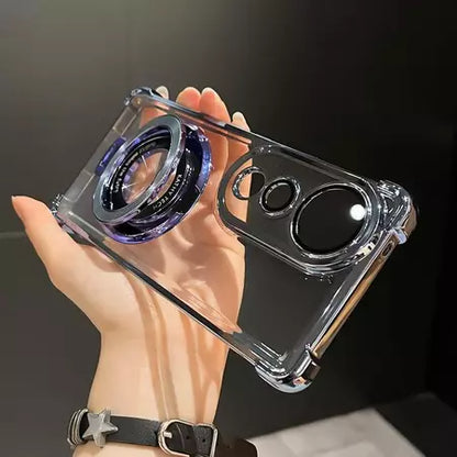 Vivo V40e 5G Original Luxury Magnifier Ring Stand Shockproof Airbags Corner Case