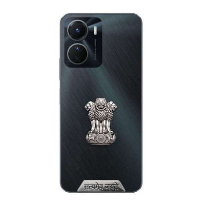 Vivo Y16 5G Compatible Satyamev Jayate 3D Metal Emblem Sticker