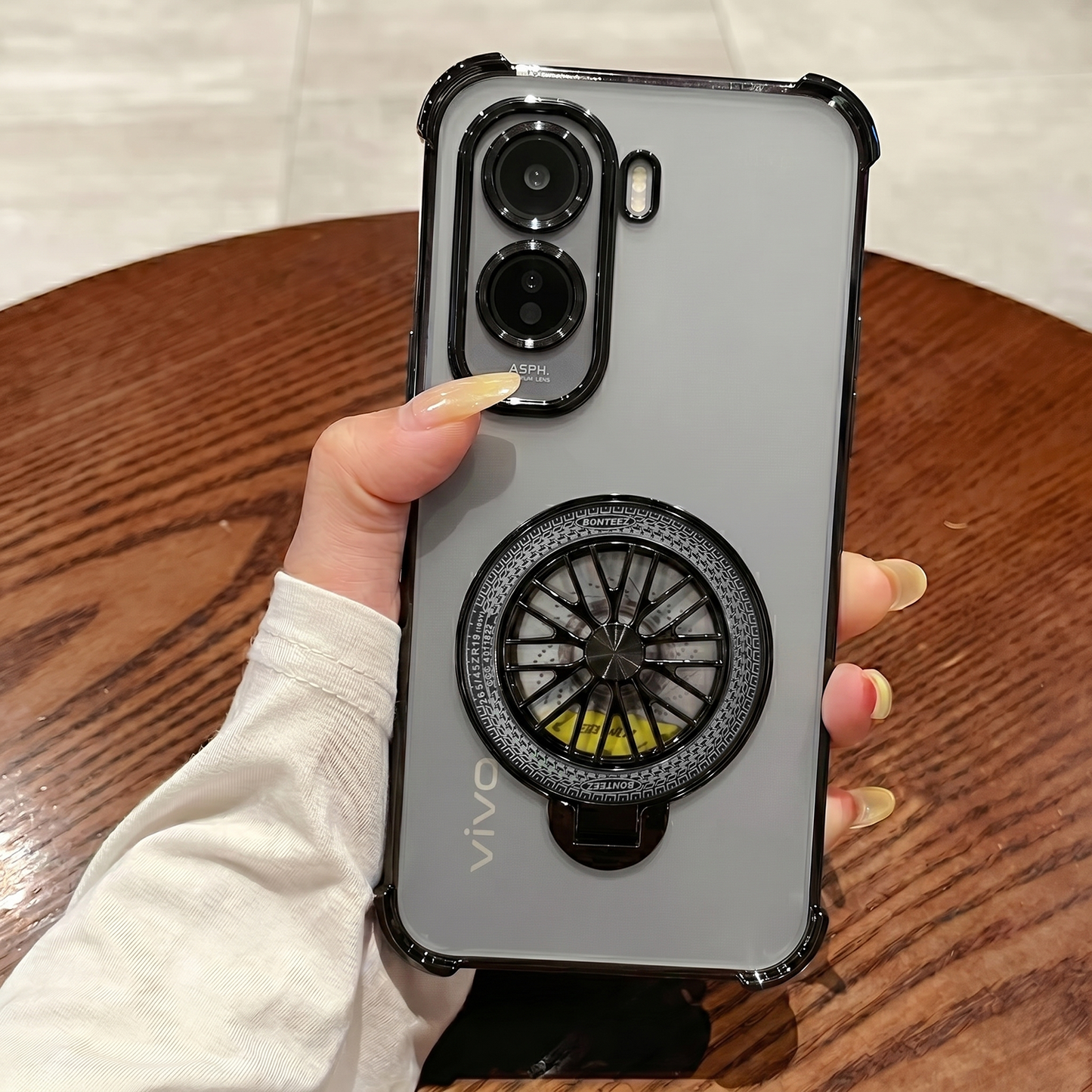 Vivo T5 Pro 5G Premium Stress Buster Wheel Rotating Shockproof Airbags Case