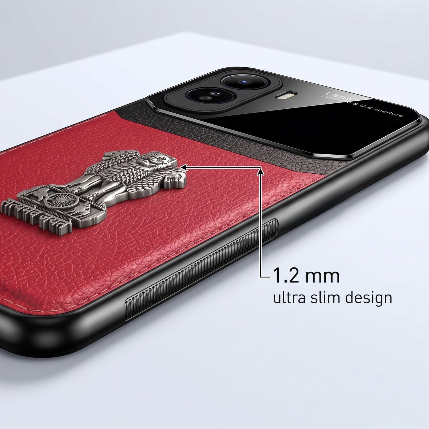 Vivo T5 Pro 5G Satyamev Jayate 3D Metal Leather Back Case