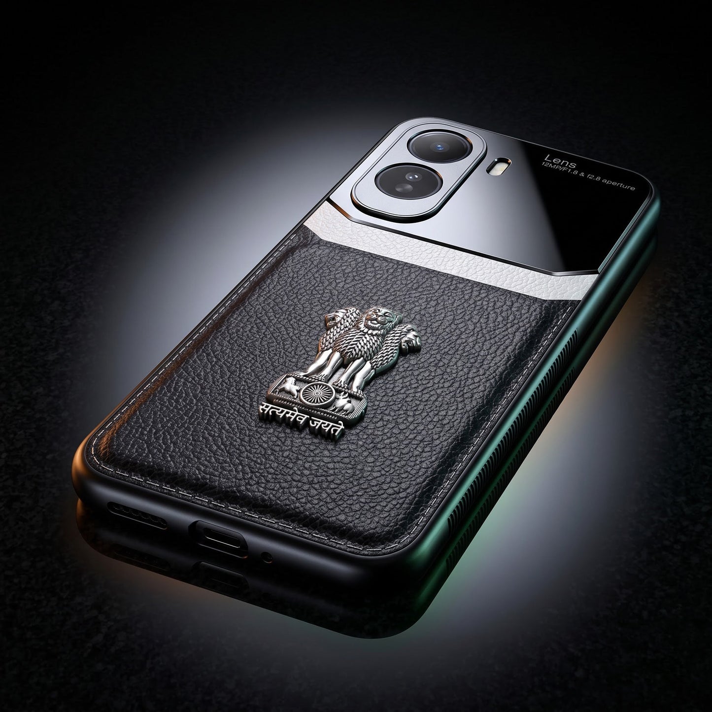 Vivo T5 Pro 5G Satyamev Jayate 3D Metal Leather Back Case