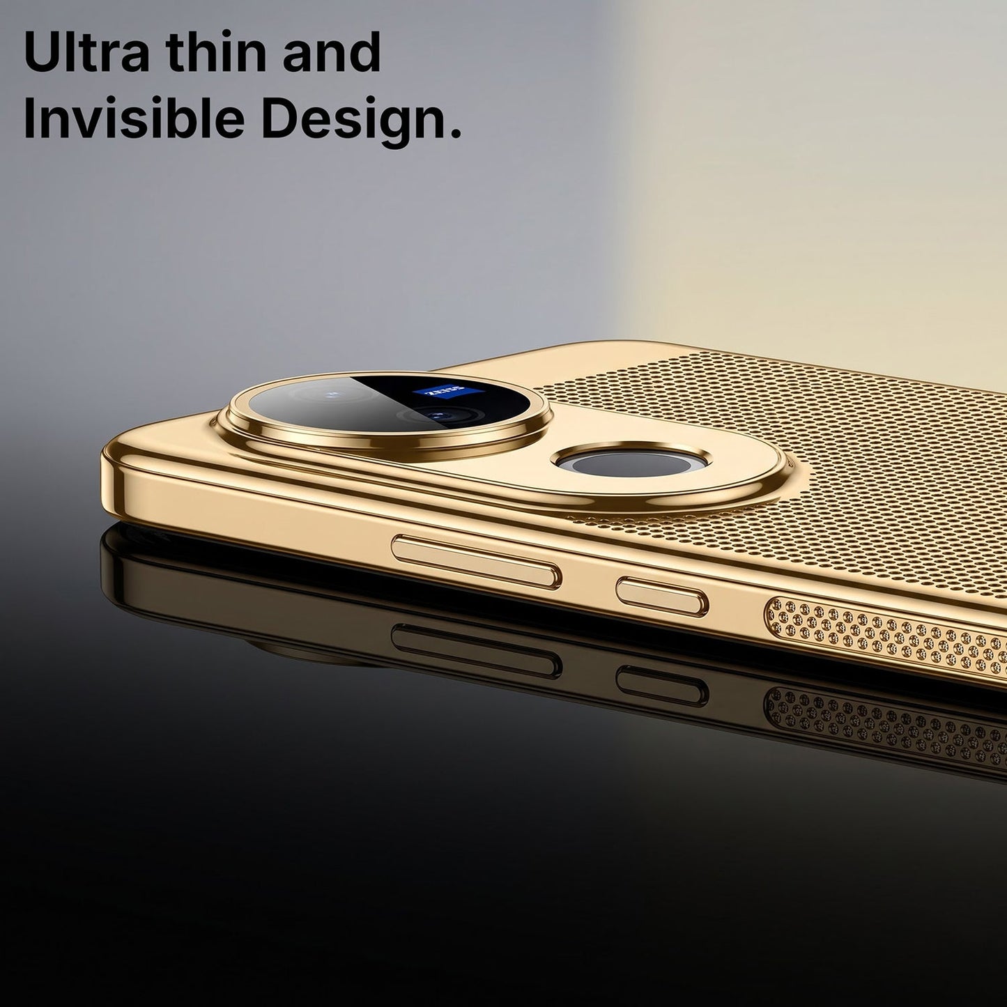 Vivo V50 5G Tri-Color Satyamev Jayate Mesh Electroplated Heat Dissipation Case