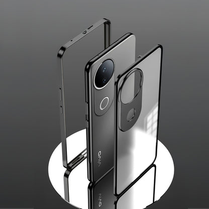 Vivo V50e 5G Aluminium Metal Bumper Shield Transparent Back Case