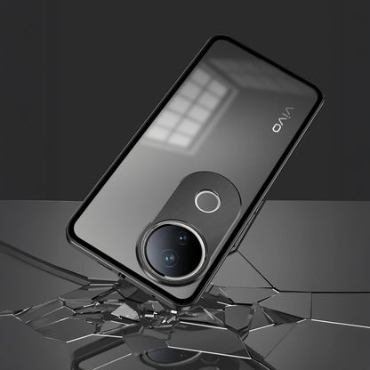 Vivo V50e 5G Aluminium Metal Bumper Shield Transparent Back Case