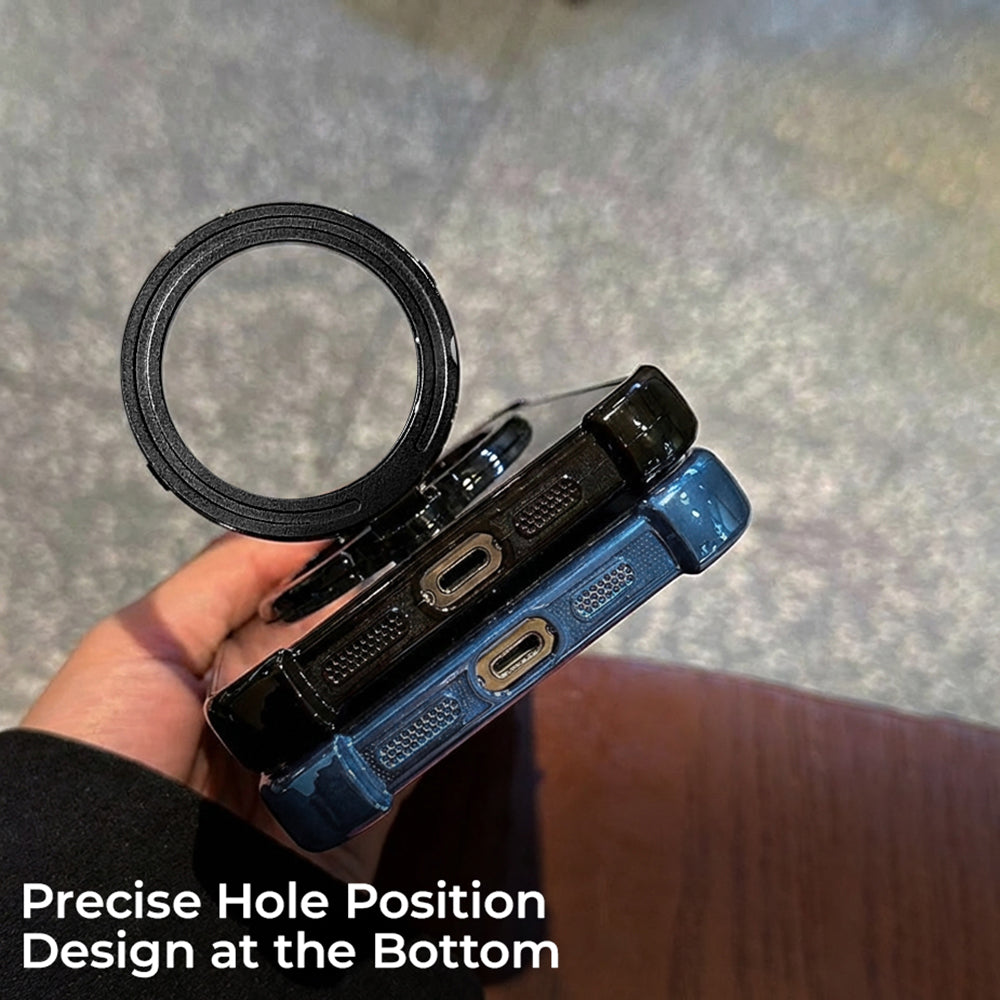 Vivo V60 5G Luxury Four Corner Invincible Bracket Ring Stand Case
