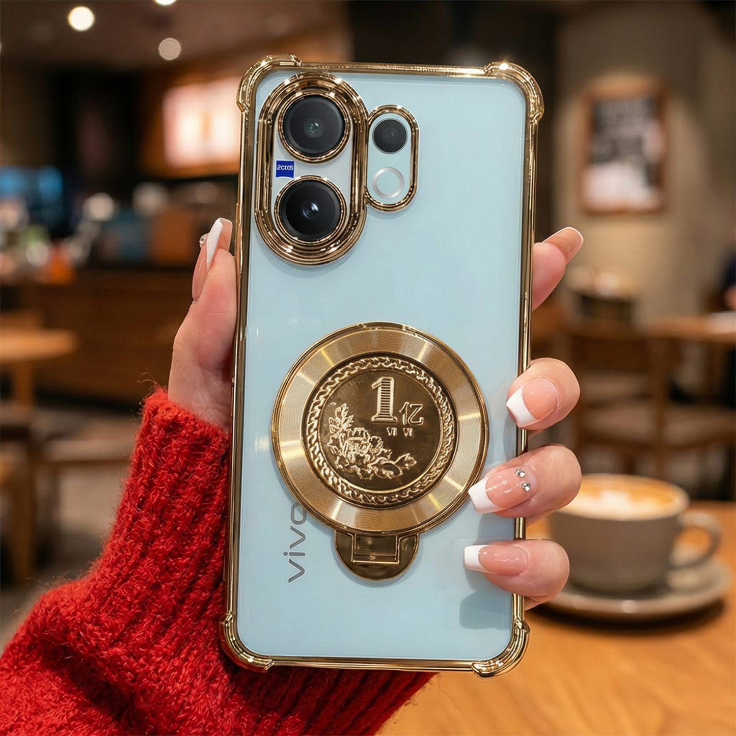 Vivo V60 5G Premium Billion Wheel Rotating Shockproof Airbags Case