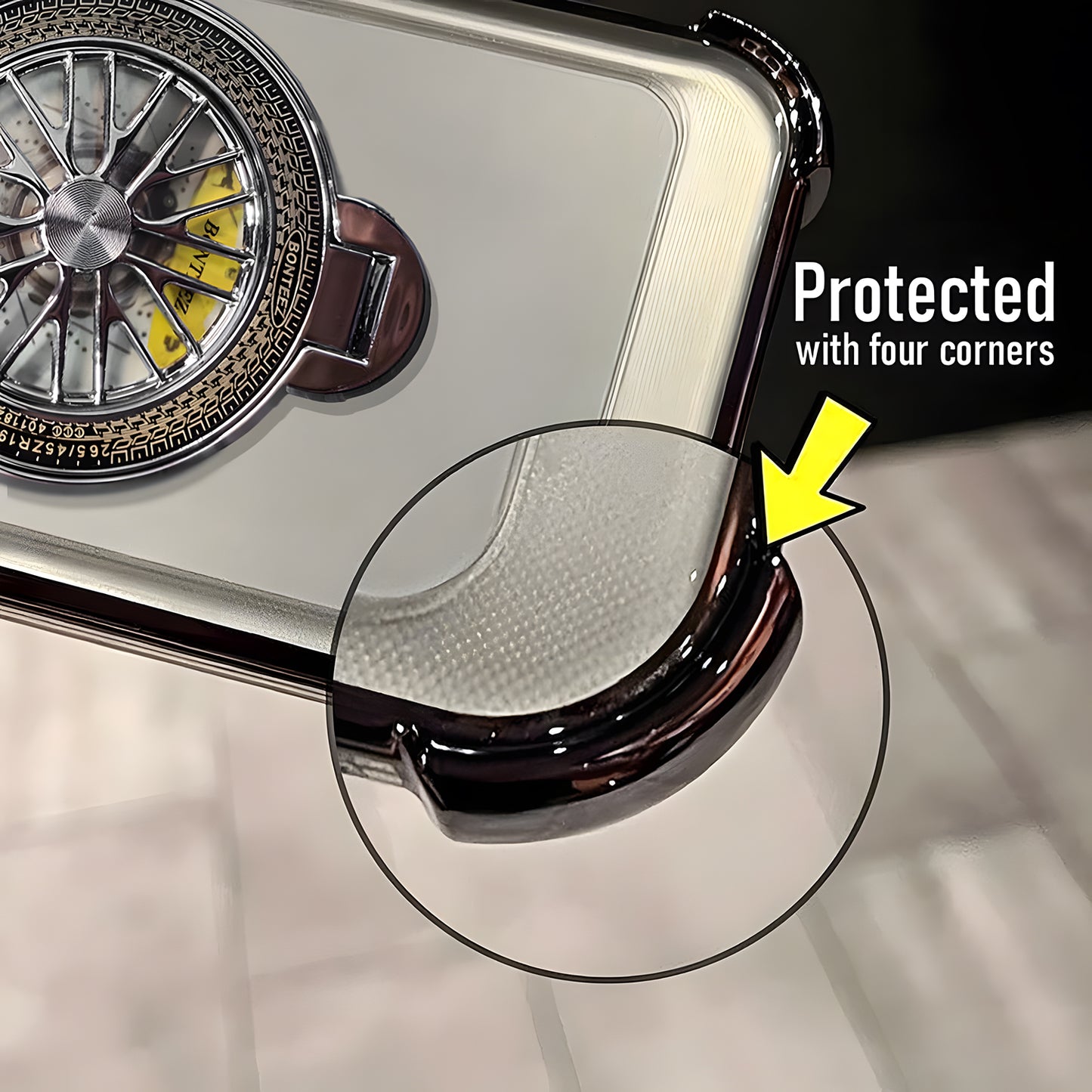Vivo V60 5G Premium Stress Buster Wheel Rotating Shockproof Airbags Case