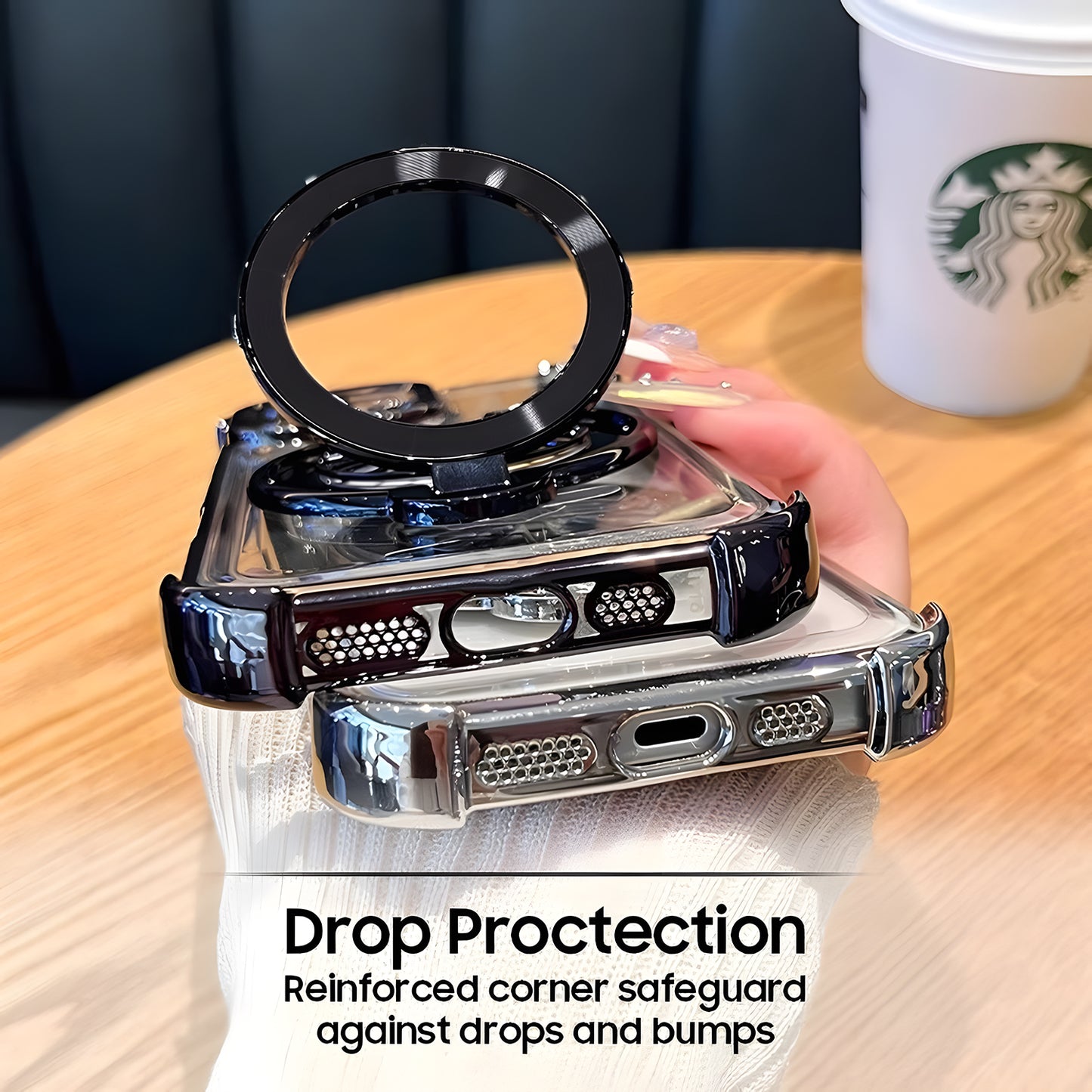 Vivo V60 5G Premium Stress Buster Wheel Rotating Shockproof Airbags Case