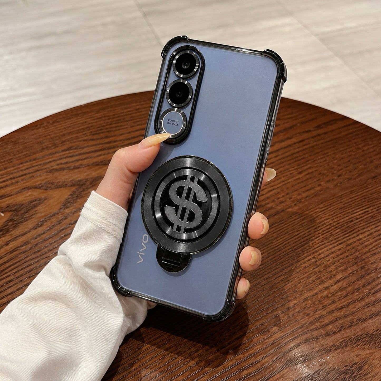 Vivo V70 FE 5G Four Corner Airbags 100% Original Astro Money Magnet Rotating Dollar Case