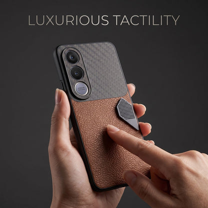 Vivo V70 FE 5G Carbon Fiber Heat Dissipation Leather Hybrid Phone Case