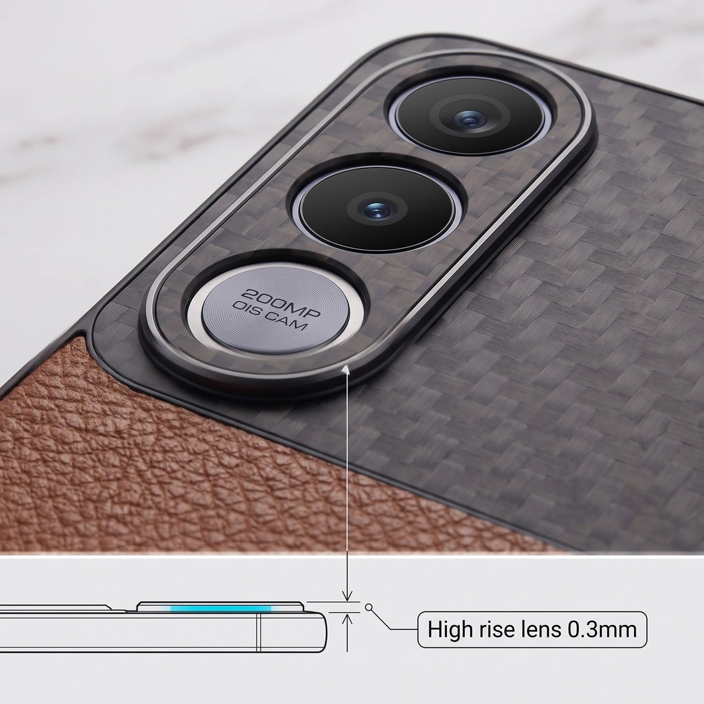 Vivo V70 FE 5G Carbon Fiber Heat Dissipation Leather Hybrid Phone Case