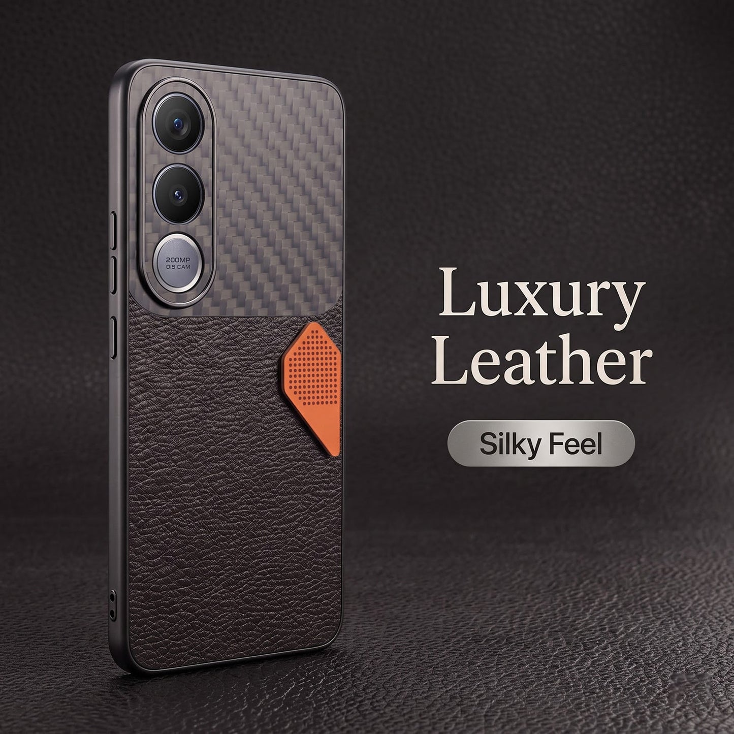 Vivo V70 FE 5G Carbon Fiber Heat Dissipation Leather Hybrid Phone Case