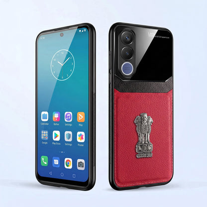 Vivo V70 FE 5G Satyamev Jayate 3D Metal Leather Back Case