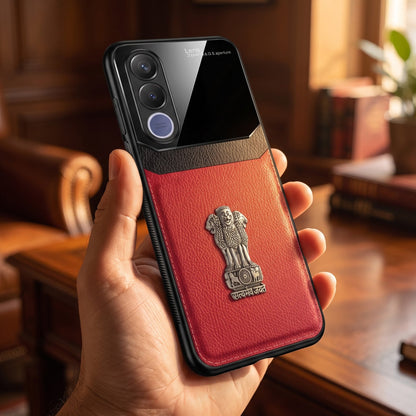 Vivo V70 FE 5G Satyamev Jayate 3D Metal Leather Back Case