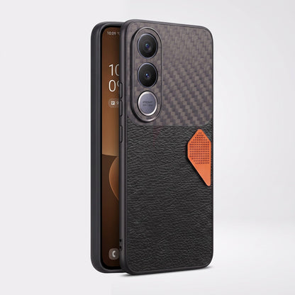 Vivo V70 FE 5G Carbon Fiber Heat Dissipation Leather Hybrid Phone Case