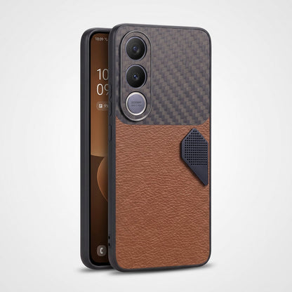 Vivo V70 FE 5G Carbon Fiber Heat Dissipation Leather Hybrid Phone Case