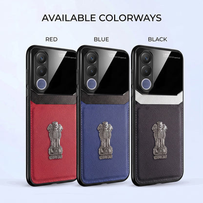 Vivo V70 FE 5G Satyamev Jayate 3D Metal Leather Back Case