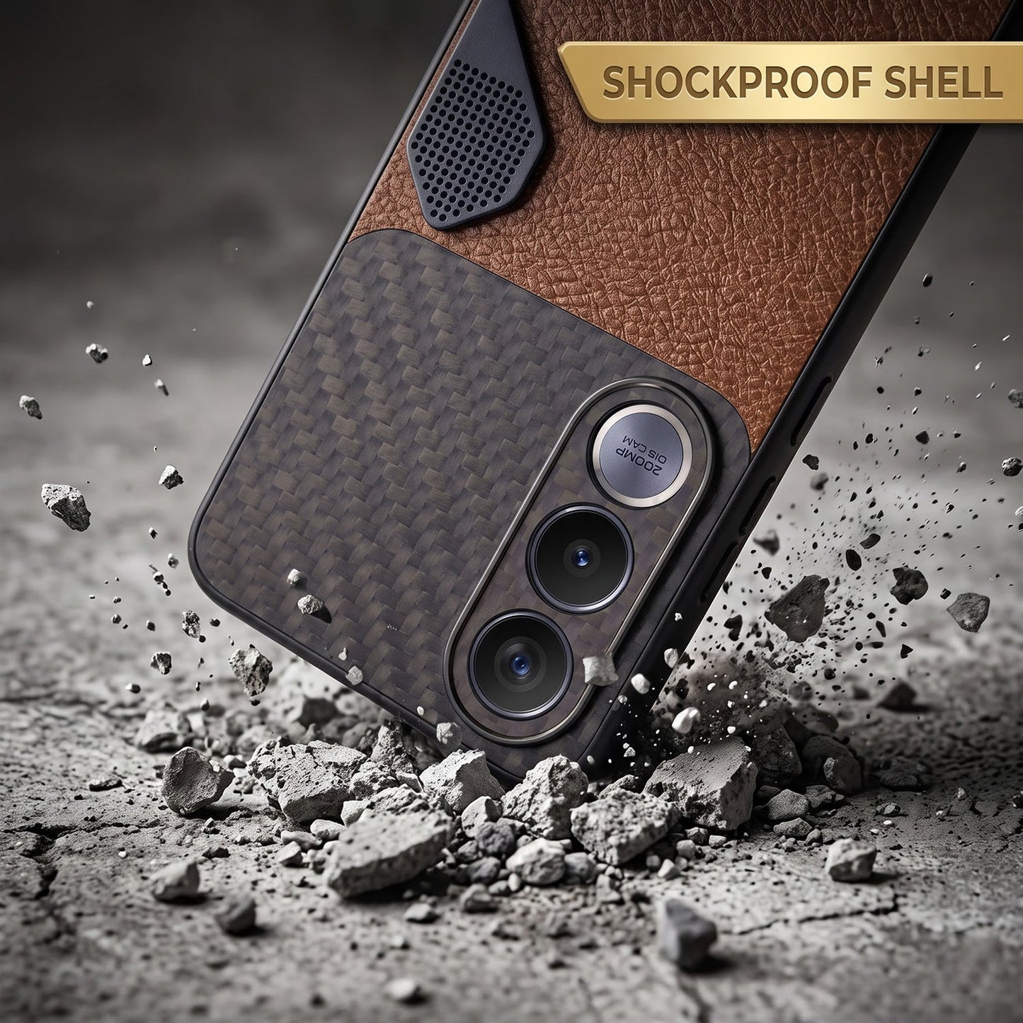 Vivo V70 FE 5G Carbon Fiber Heat Dissipation Leather Hybrid Phone Case