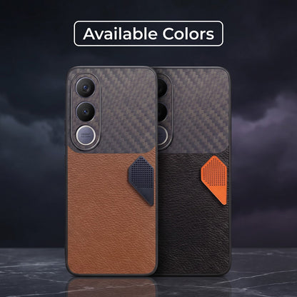 Vivo V70 FE 5G Carbon Fiber Heat Dissipation Leather Hybrid Phone Case