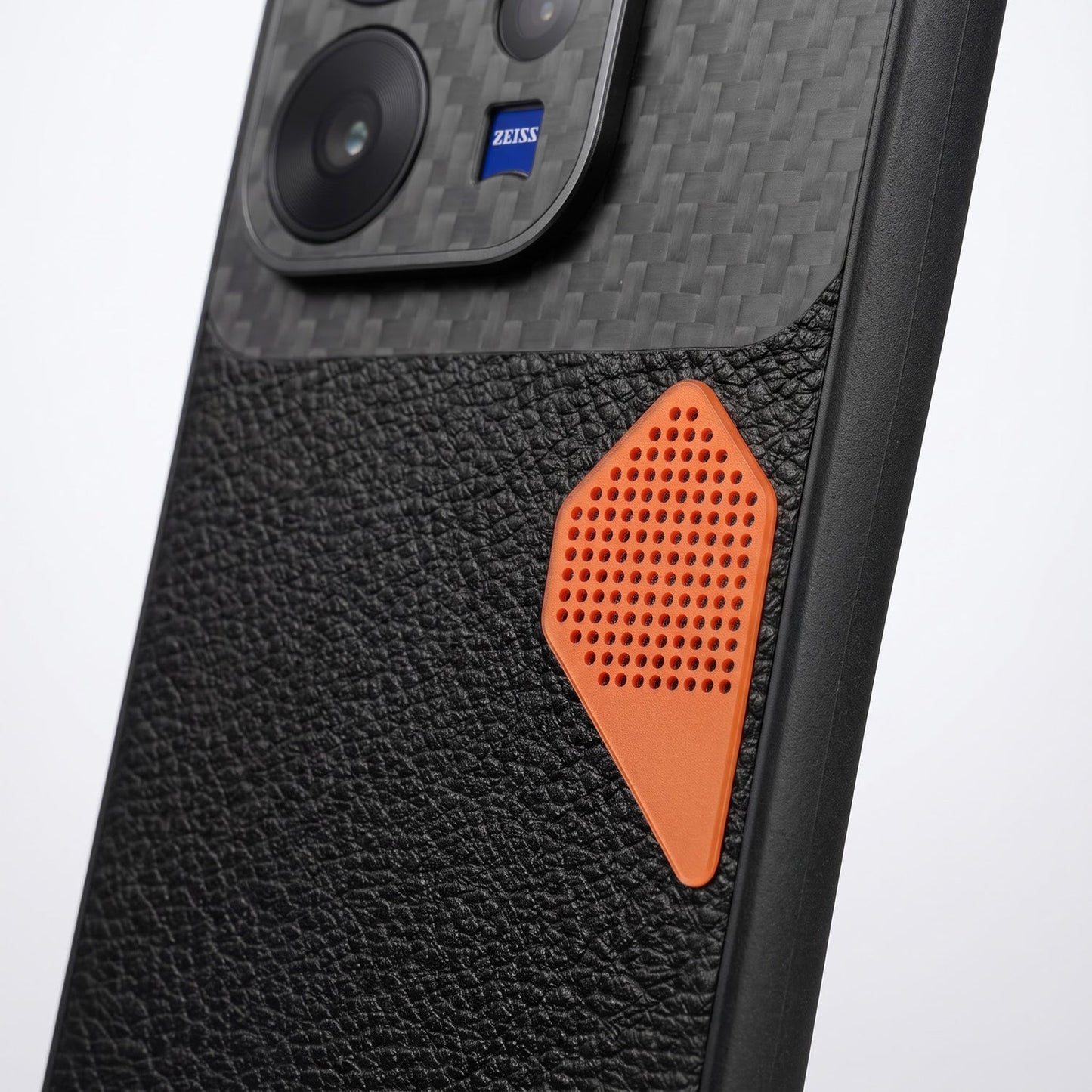 Vivo V70 5G Carbon Fiber Heat Dissipation Leather Hybrid Phone Case