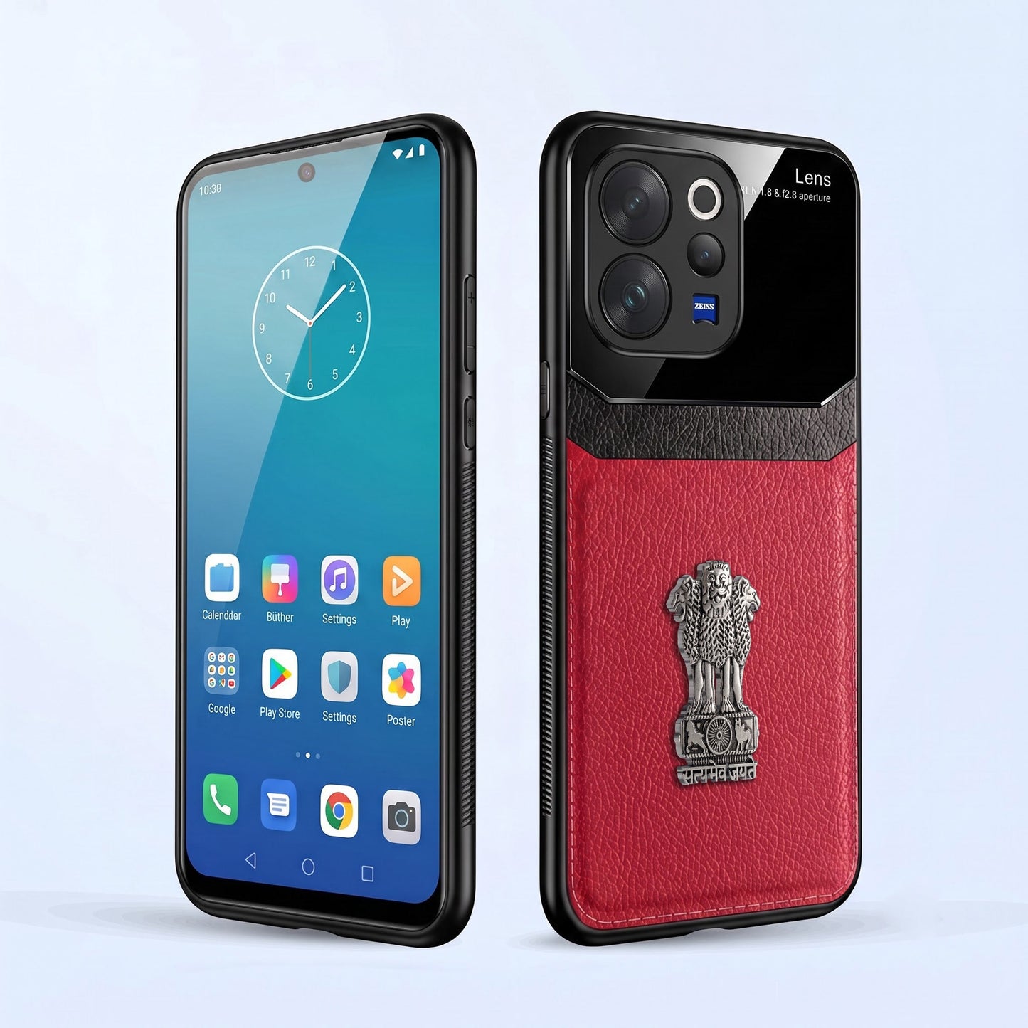 Vivo V70 5G Satyamev Jayate 3D Metal Leather Back Case
