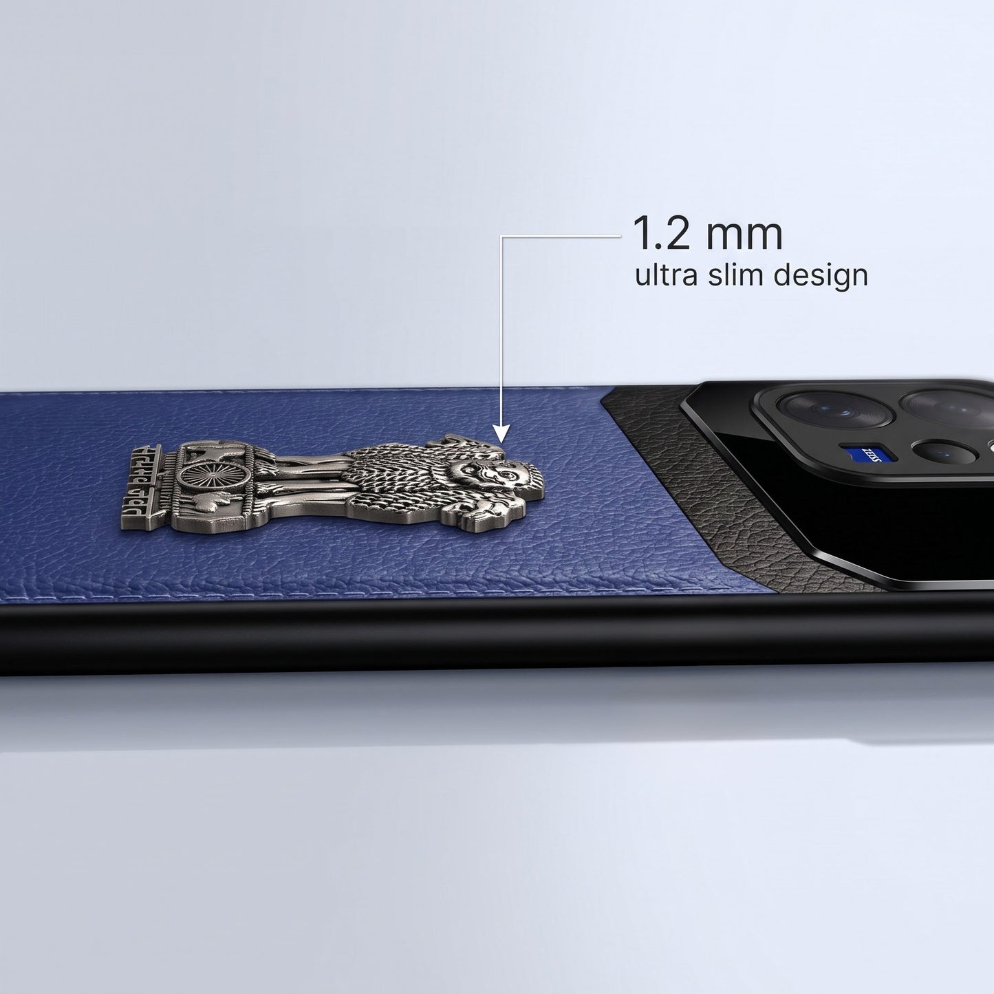 Vivo V70 5G Satyamev Jayate 3D Metal Leather Back Case