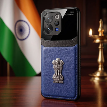 Vivo V70 5G Satyamev Jayate 3D Metal Leather Back Case