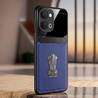 Vivo T5X 5G Satyamev Jayate 3D Metal Leather Back Case