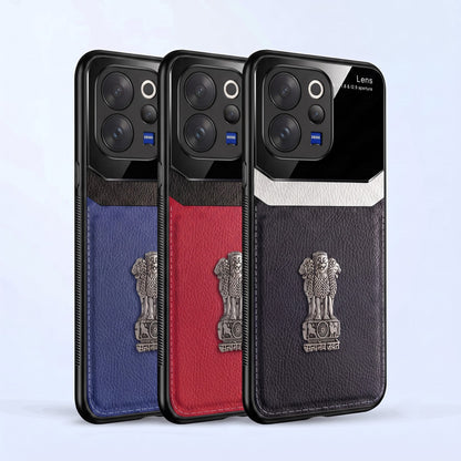 Vivo V70 5G Satyamev Jayate 3D Metal Leather Back Case