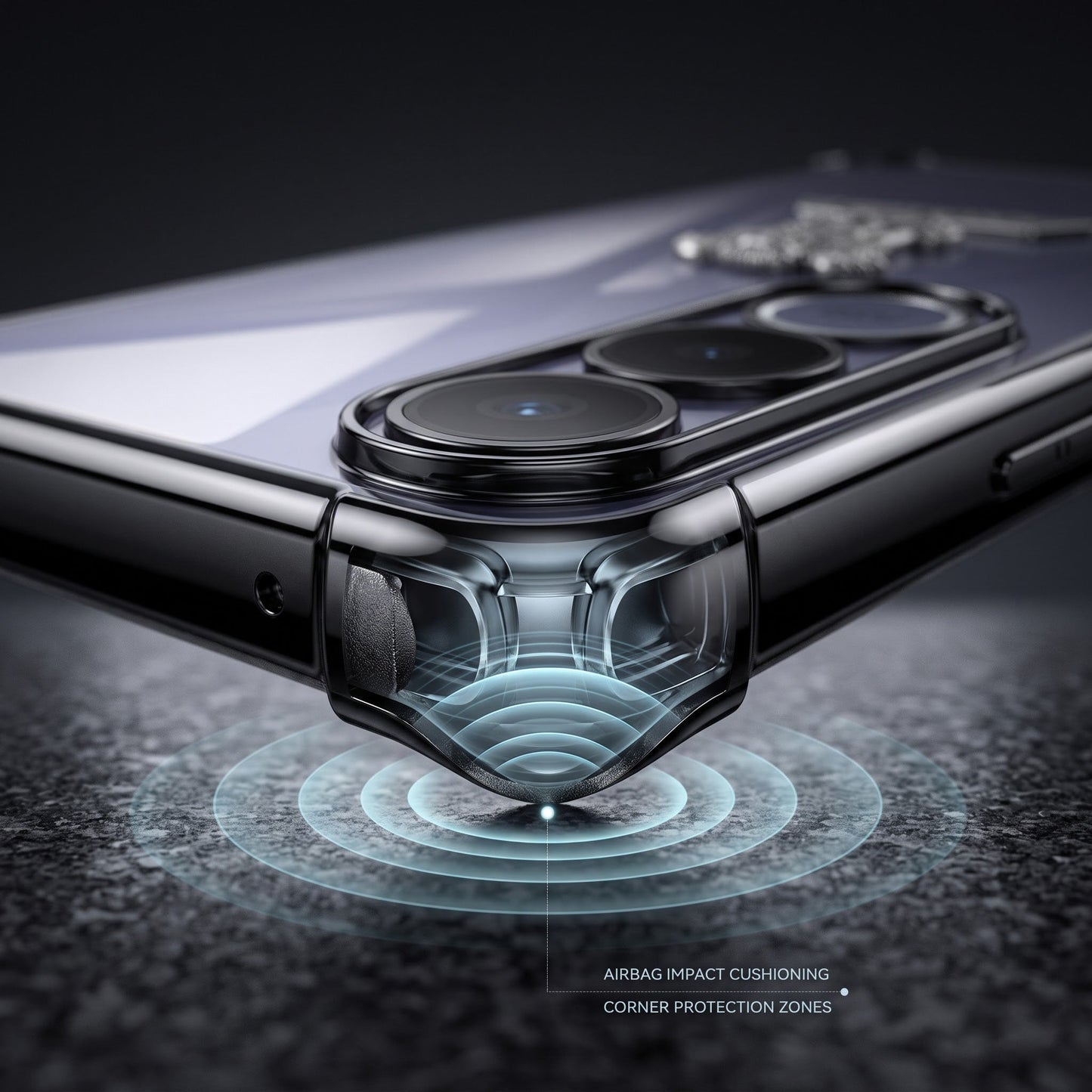 Vivo V70 FE 5G Satyamev Jayate 2-in-1 Emblem Transparent Shockproof Airbag Case