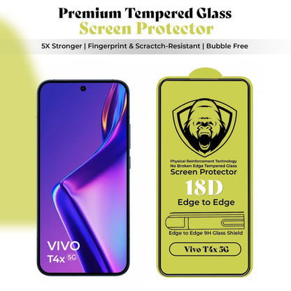 Vivo T4x 5G Luxury Four Corner Invincible Bracket Ring Stand Case