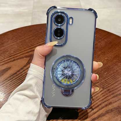Vivo T5 Pro 5G Premium Stress Buster Wheel Rotating Shockproof Airbags Case