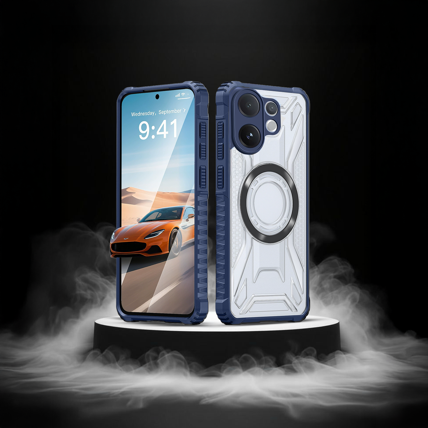 Vivo V60 5G Phone case with phone display on a dark background