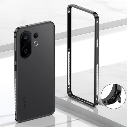 Vivo X200 FE 5G Black phone case with metal frame on a white background