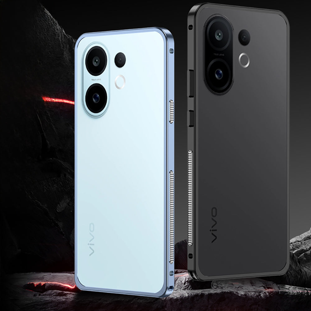 Vivo X200 FE 5G Two Vivo smartphones, one white and one black, displayed against a dark background.