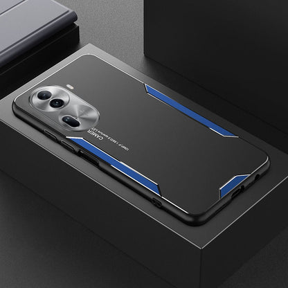 Blue Oppo Reno 11 Pro 5G Luxury Aluminum Metal Frame Protective Back Cover