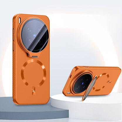 Vivo X300 & X300 Pro 5G MagSafe Orange Camera Ring Stand Shockproof Protective Case