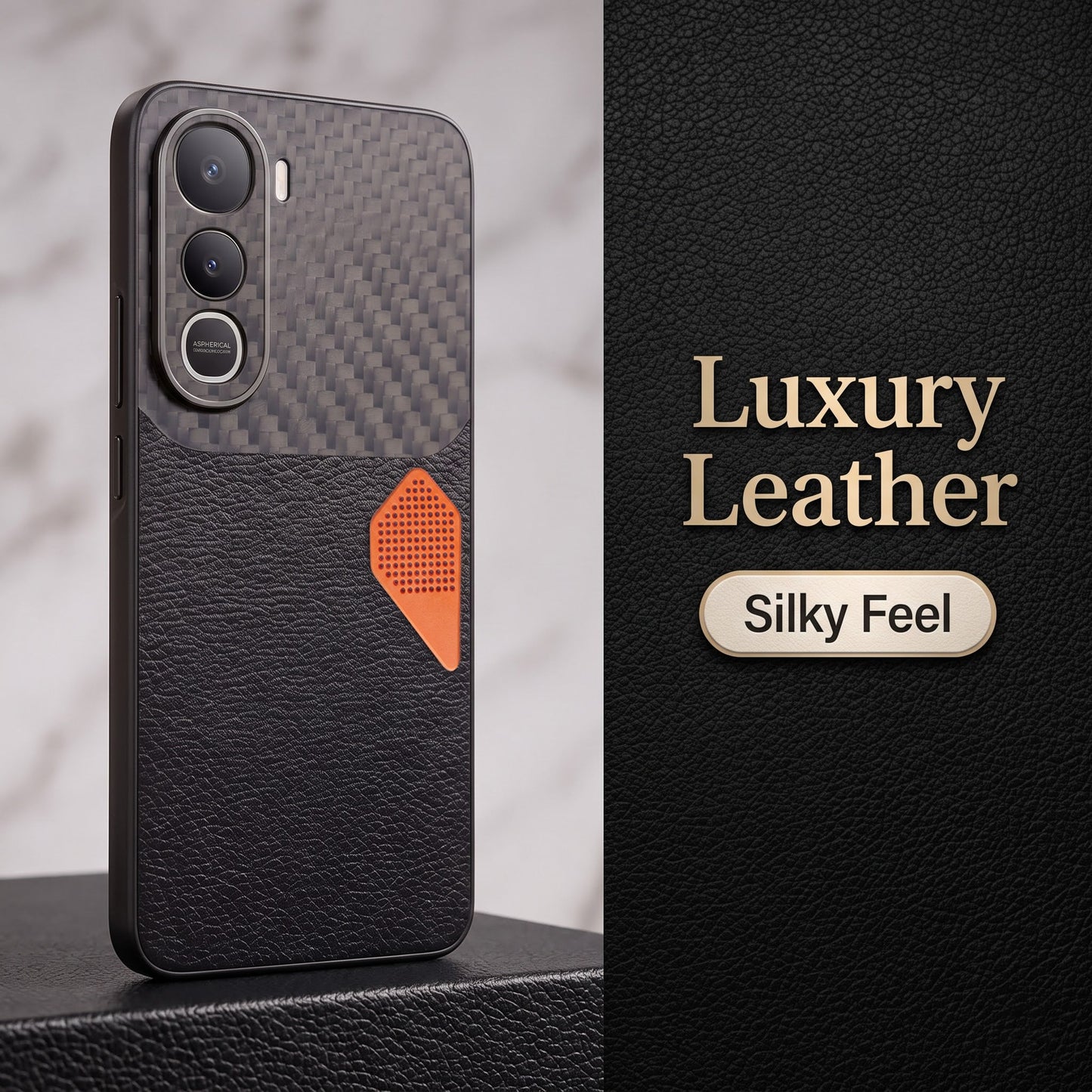 Vivo Y400 Pro 5G Carbon Fiber Heat Dissipation Leather Hybrid Phone Case
