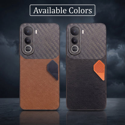 Vivo Y400 Pro 5G Carbon Fiber Heat Dissipation Leather Hybrid Phone Case
