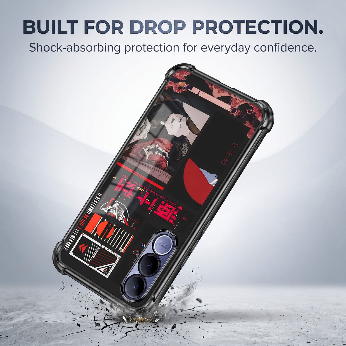 Vivo V70 FE 5G  Dark Samurai Airbags Printed Back Case