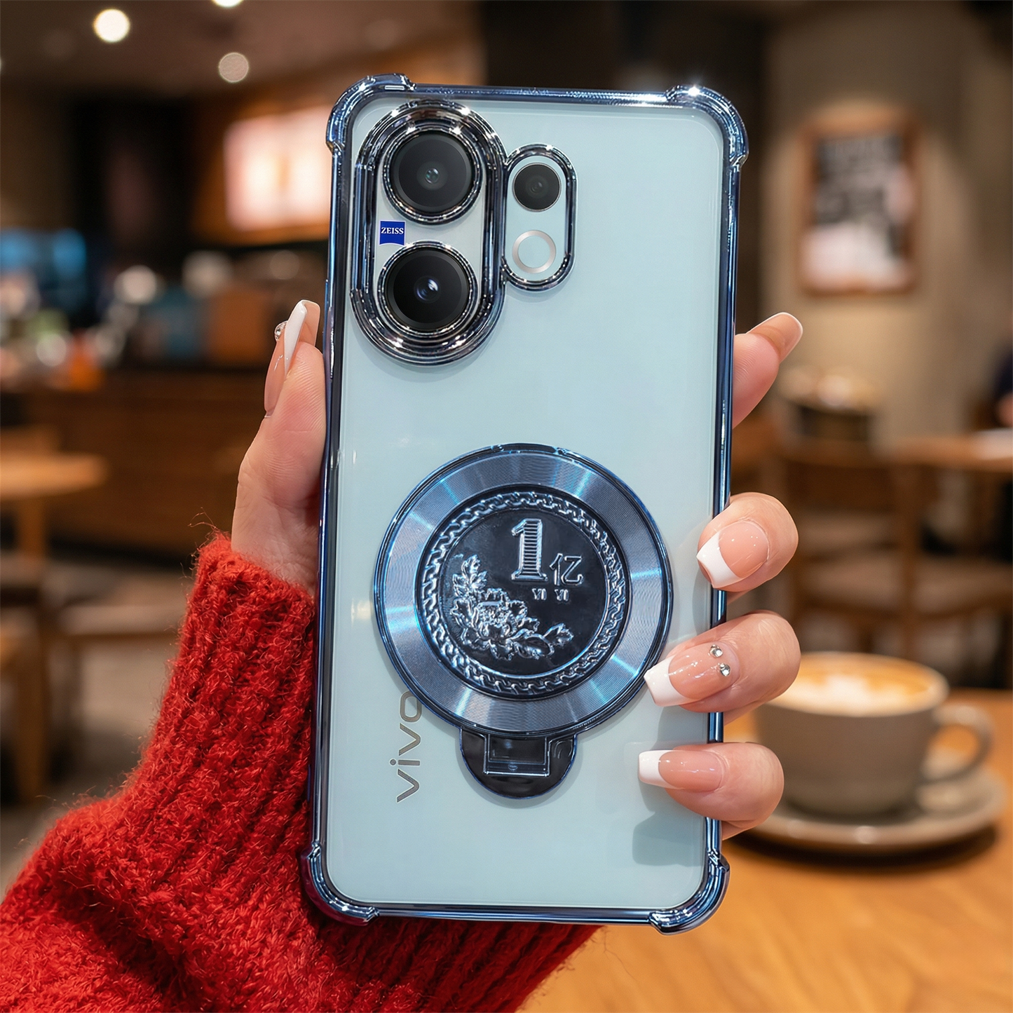 Vivo V60 5G Premium Billion Wheel Rotating Shockproof Airbags Case (Buy 1 Get 1 Surprise Cover)