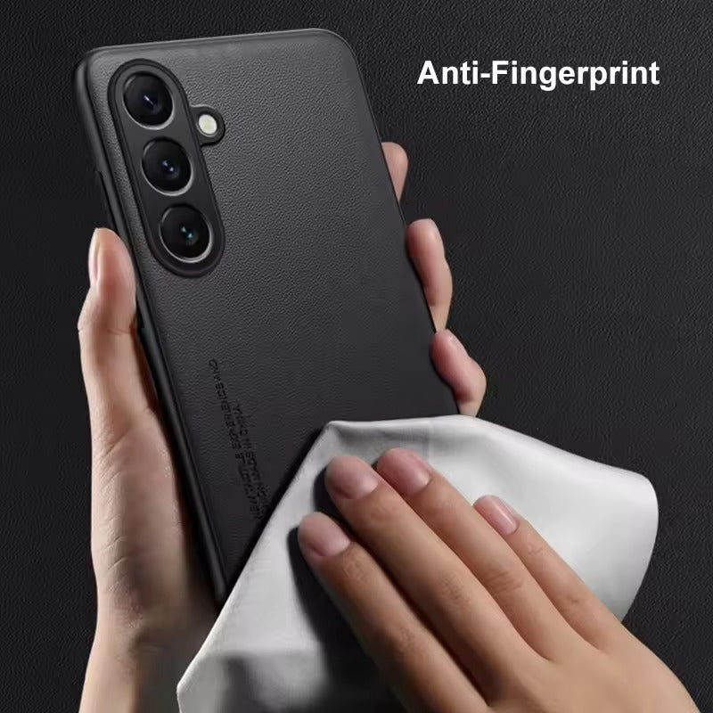 Samsung Galaxy A35 5G Soft Vegan Leather Grain Protective Back Case
